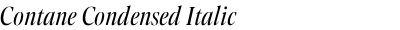 Contane Condensed Italic